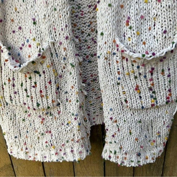 Altar’d State Knit Confetti Speckled Open Front Cardigan Sz XS - Picture 4 of 12